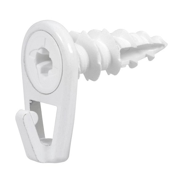 Hillman HILLMAN White Drywall Picture Hook 50 lb 2 pk 122404 - main